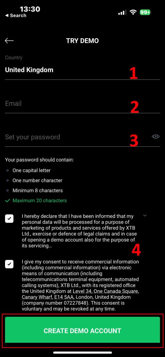 How to Open a Demo Account on XTB